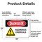 Signmission Hazardous Chemicals Danger Sign, Aluminum, 18in W x 12in L, 2PK OS-2PACK-DS-A-1218-L-1308 - alternate 4